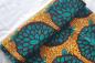Preview: TURQUOISE SEEDBALL Waxprint Stoff